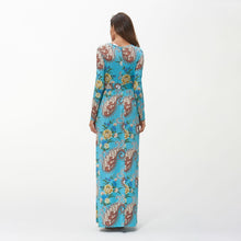 Load image into Gallery viewer, V-Neck Printed Empire Line Maxi Dress