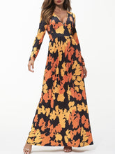 Load image into Gallery viewer, V-Neck Printed Empire Line Maxi Dress