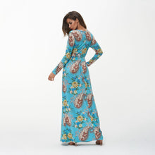 Load image into Gallery viewer, V-Neck Printed Empire Line Maxi Dress