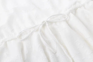 Lace-paneled Temperament Waist Long-sleeved Dress