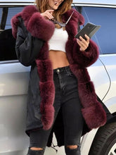 Load image into Gallery viewer, Warm Fur Collar Hoodie Jacket Windbreaker Coat Outwear
