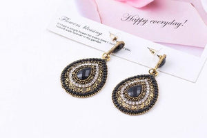 Vintage earrings fashion jewelry bohemia elegant gem rhinestone for women Xmas party