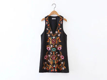 Load image into Gallery viewer, Summer Bohemia colorful flowers elegant sleeveless dress