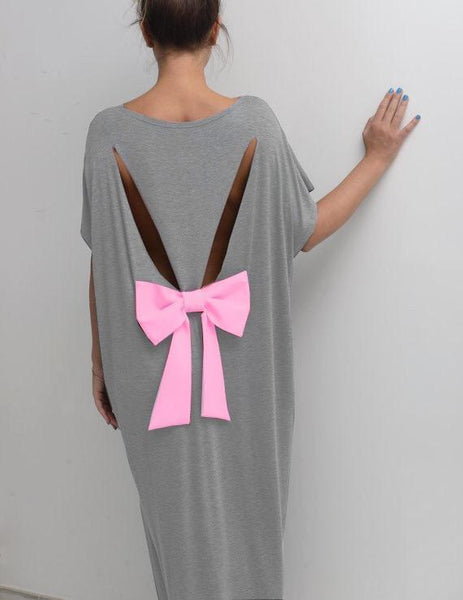 clearance of Big Size Bowknot Casual fashion casual dress