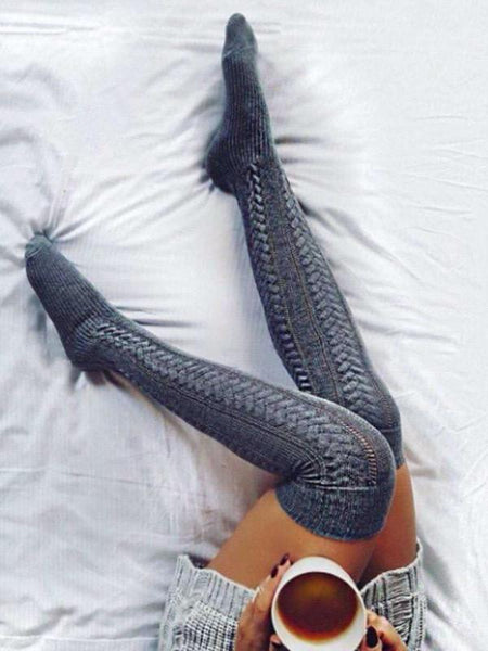 3 colors Winter & Autumn Thick women stocking long over knee scock