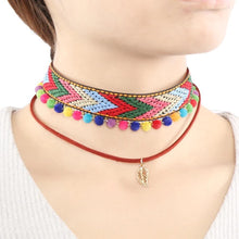 Load image into Gallery viewer, Ethnic colorful necklace Bohemia Wild style
