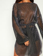 Load image into Gallery viewer, Sexy Mesh Gauze High Waist Straps Irregular Dress