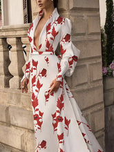 Load image into Gallery viewer, Autumn and Winter Evening Dress Sexy Deep V-Neck Backless Mop Long Maxi Dress