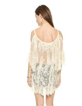 Load image into Gallery viewer, New suspenders lace perspective strapless beach sexy dress blouse