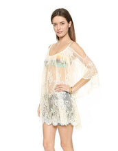 Load image into Gallery viewer, New suspenders lace perspective strapless beach sexy dress blouse