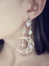 Load image into Gallery viewer, 1 pair Sun &amp; Moon Earring Fashion fringed Bohemia Jewelry for Party