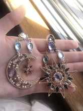 Load image into Gallery viewer, 1 pair Sun &amp; Moon Earring Fashion fringed Bohemia Jewelry for Party