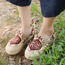 Load image into Gallery viewer, Ethnic Exqusite Embroidery Knitted Sandal Cloth Shoes For Women