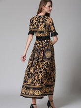 Load image into Gallery viewer, V-neck Bohemia Half Sleeve Maxi Dress
