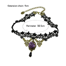 Load image into Gallery viewer, Rose lace necklace bohemia style fashion party necklace
