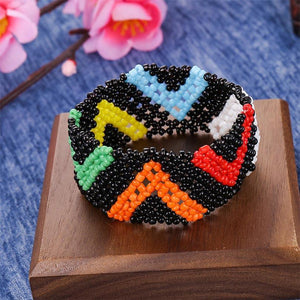 Bohemian Colotful Tiny Beads Bracelets For Women Beach Holiday Jewelry Handmade Adjustable Ethnic Bracelet