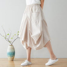 Load image into Gallery viewer, New Summer Skirts Casual Plaid Bud Pockets Multicolor Pleated Skirt Knee-length Natural Comfortable Women Skirt