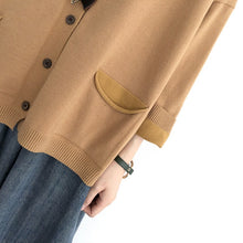 Load image into Gallery viewer, Women Cardigan Sweaters Solid Color Loose V-Neck Long Sleeve Coats Autumn/Spring New Button Pockets Female Sweaters