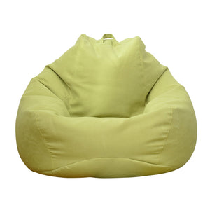 Lazy Sofa Cover Solid Chair Covers Without Filler Linen Cloth Lounger Seat Bean Bag Pouf Puff Couch Tatami Living Room Beanbags