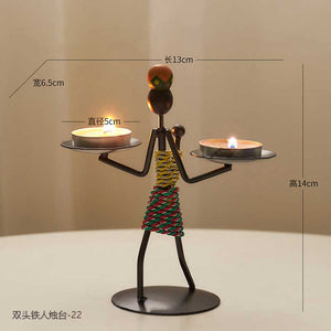 Metal candle holder home decor accessories African Candlesticks for candles Decorative chandeliers candle