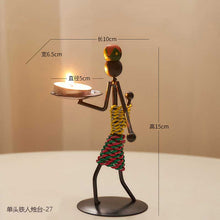 Load image into Gallery viewer, Metal candle holder home decor accessories African Candlesticks for candles Decorative chandeliers candle