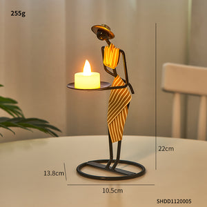 Metal candle holder home decor accessories African Candlesticks for candles Decorative chandeliers candle