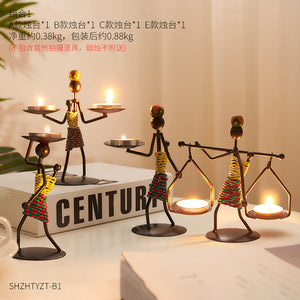 Metal candle holder home decor accessories African Candlesticks for candles Decorative chandeliers candle