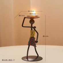 Load image into Gallery viewer, Metal candle holder home decor accessories African Candlesticks for candles Decorative chandeliers candle