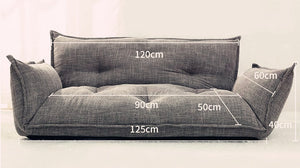 Modern Design Floor Sofa Bed  5 Position Adjustable Lazy Sofa Japanese Style Furniture Living Room Reclining Folding Sofa Couch