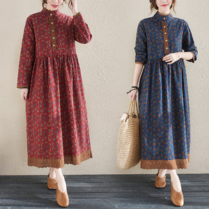New Spring Autumn Vintage Small floral Lacework Long sleeve Woman Dress Vestido de mujer Robe Elbise Dresses for Women