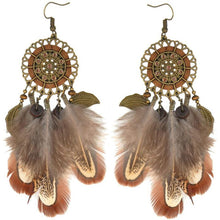 Load image into Gallery viewer, Bohemia Feather Tassels Earrings Accessories