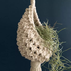 Northern Europe Hanging Basket Pineapple Shape Landscaping Cotton Macrame Flower Planter for Living Room Balcony Decorations
