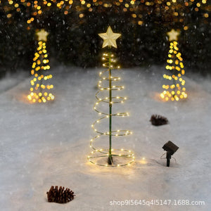 Solar Christmas Tree Outdoor Courtyard LED Lights