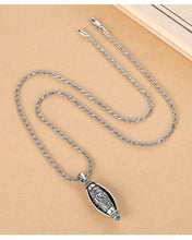 Load image into Gallery viewer, S925 Sterling Silver Lucky Transfer Six Words Turquoise Nine Eyes Beads Pendant Necklace