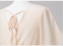 Load image into Gallery viewer, Chiffon V Neck Short Sleeve Summer Beach Dress