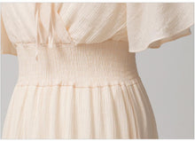 Load image into Gallery viewer, Chiffon V Neck Short Sleeve Summer Beach Dress
