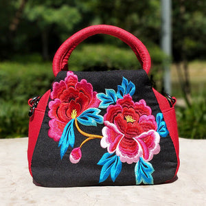 National embroidery bag linen bag handbag fabric