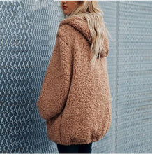 Load image into Gallery viewer, Autumn And Winter Hooded Plush Thick Loose Sweater Coat