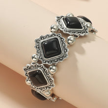 Load image into Gallery viewer, Personality vintage geometric turquoise stretch bracelet women&#39;s bohemian bracelet jewelry