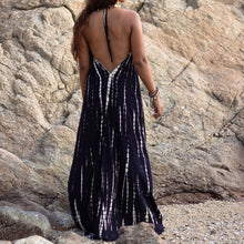 Load image into Gallery viewer, Summer sexy sleeveless halterneck lace-up open-back print dress