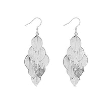 Load image into Gallery viewer, S925 silver literary fresh leaf earrings ethnic style ear clips