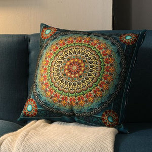 Ethnographic Vintage Pillowcase Bohemian Square Cushion Cover