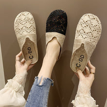 Load image into Gallery viewer, Baotou slippers women&#39;s new summer fashion outerwear mesh flat bottomless lazy sandals