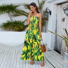 Load image into Gallery viewer, High-rise split dress bohemian backless slip maxi dress