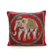 Load image into Gallery viewer, Elephant double-sided cushion cover ethnic style embroidered backrest sofa cushion pillowcase