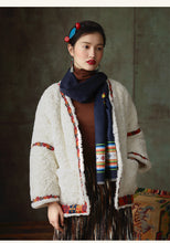 Load image into Gallery viewer, Tibetan style scarf, ethnic style retro printing Tibetan fashion warm scarf shawl