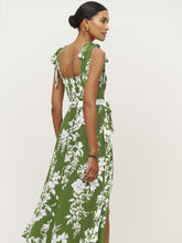Load image into Gallery viewer, Stylish women's suspenders lace-up bandeau split split floral dress with elegant temperament with belt