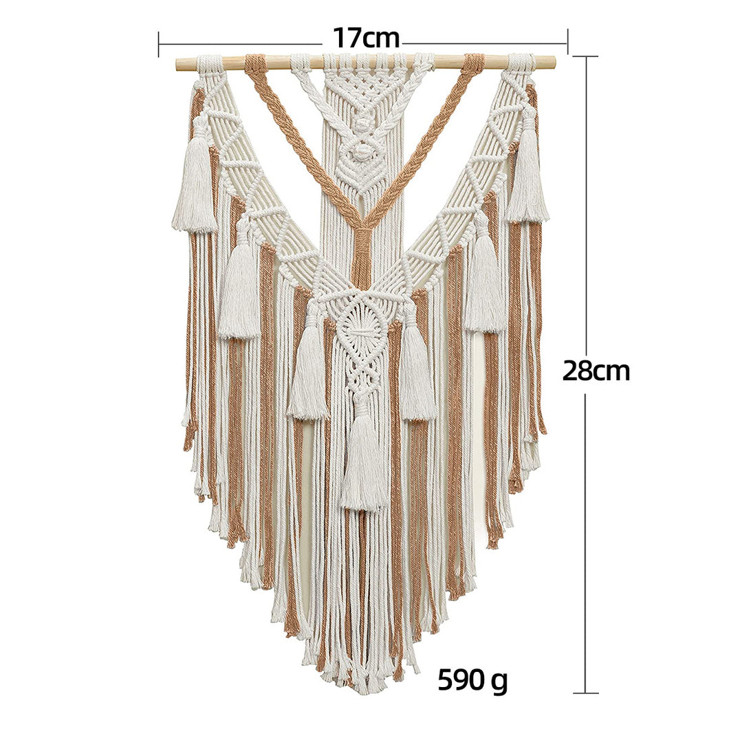Cotton rope woven tapestry Bohemian tassel wall hanging hand-woven tassel tapestry