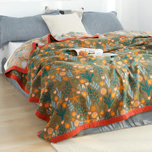 Load image into Gallery viewer, Five-layer gauze towel quilt plaid pure cotton double single thick nap blanket  four seasons