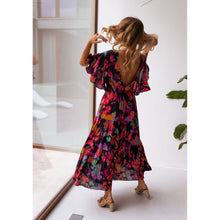Load image into Gallery viewer, Spring and summer new casual V-neck dress Loose backless maxilla dress for women